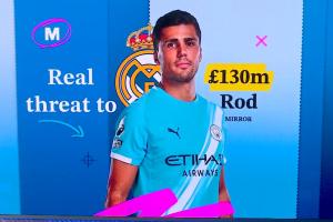 英媒小报：皇马计划“突袭”引进罗德里，可能报价1.3亿英镑